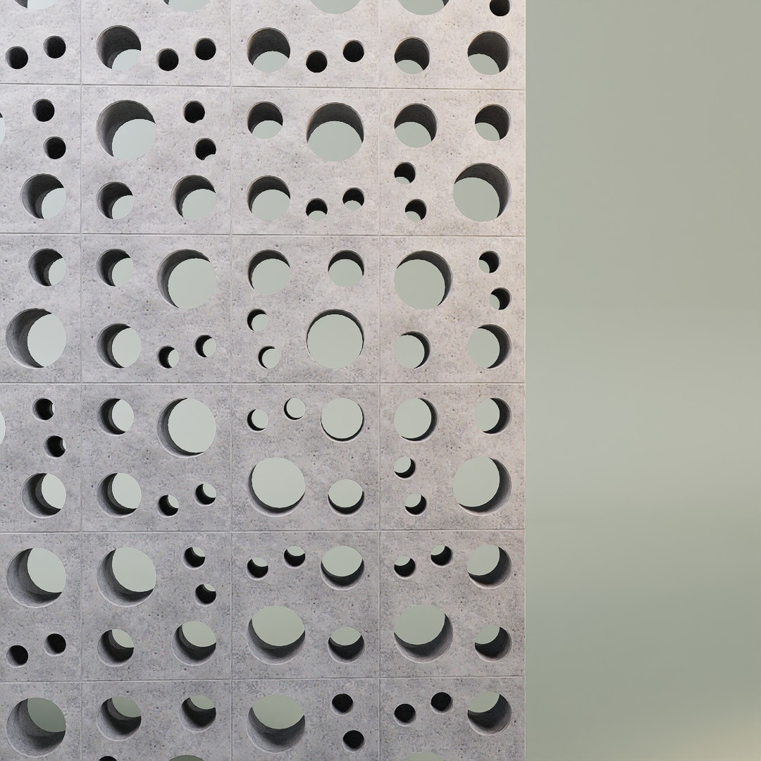 ROSTER CURTAIN PANEL RST-BUBBLE 3D model_2