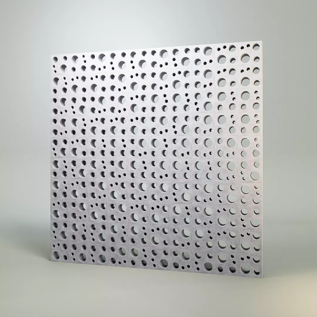 ROSTER CURTAIN PANEL RST-BUBBLE 3D model_0