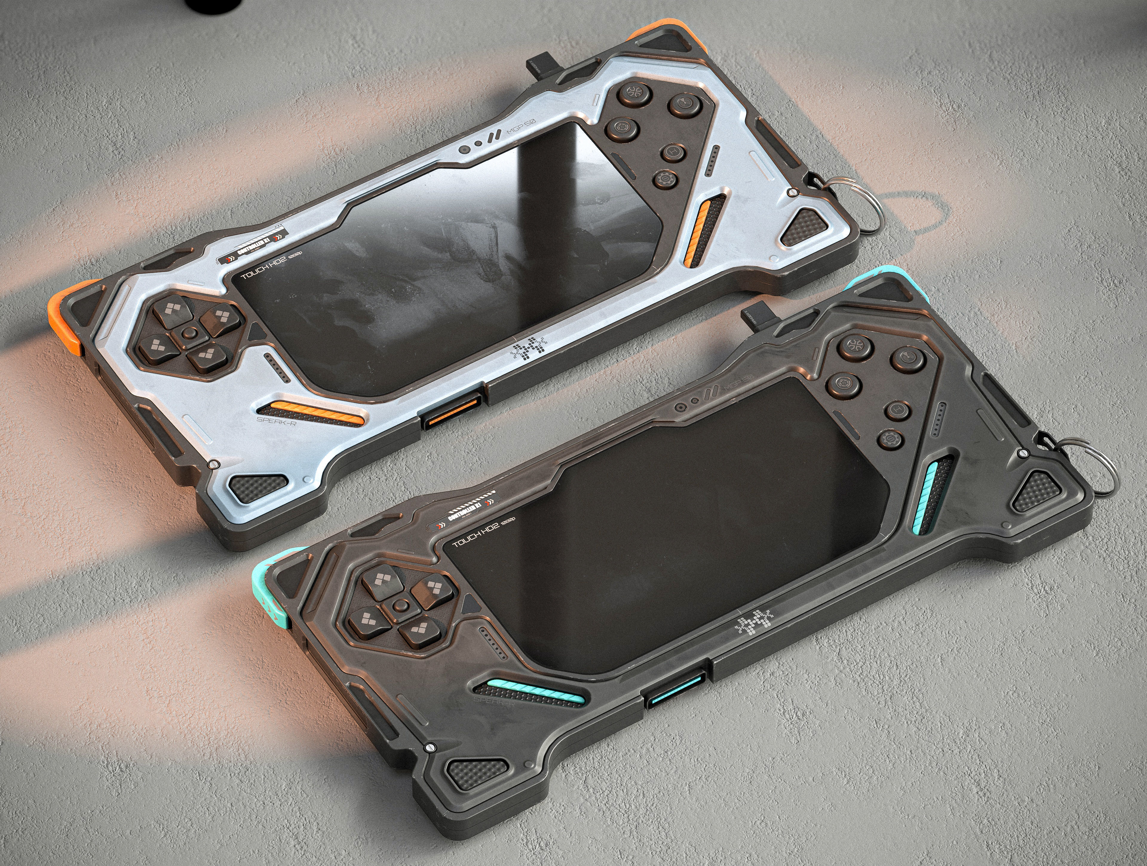 Sci-fi Controller X1 PBR Low-poly 3D model_11