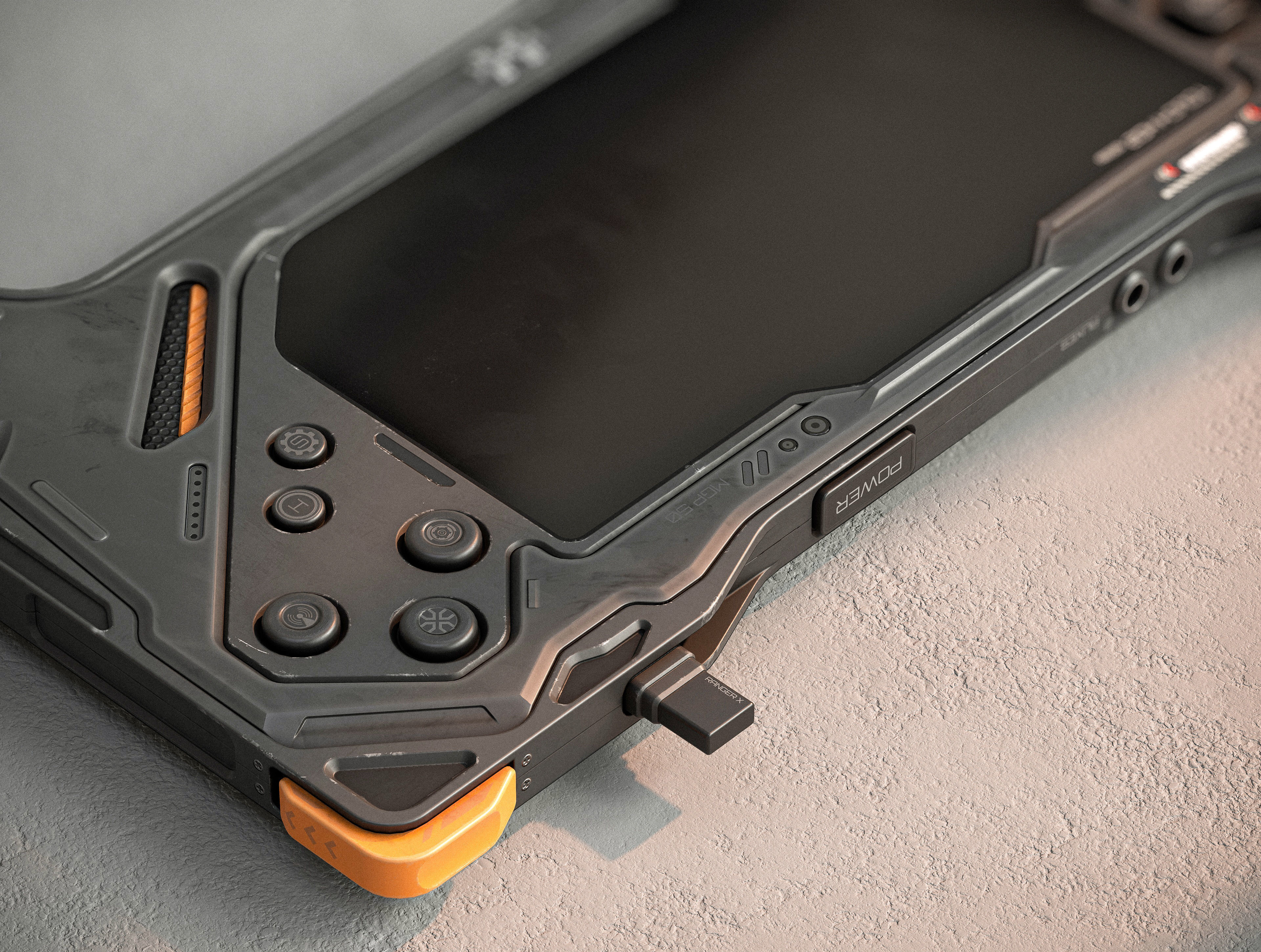 Sci-fi Controller X1 PBR Low-poly 3D model_8