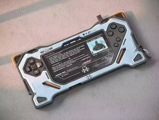 Sci-fi Controller X1 PBR Low-poly 3D model