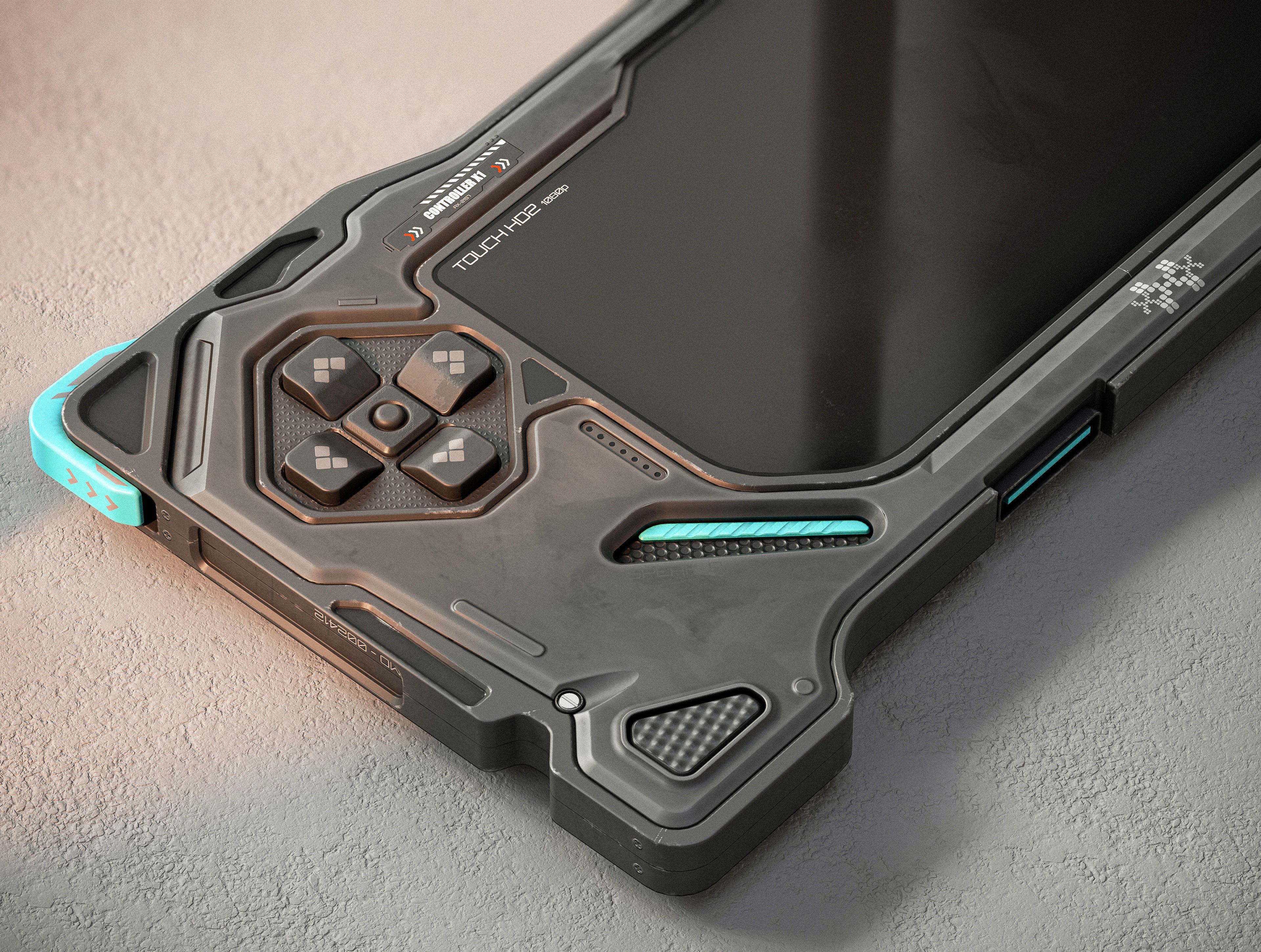 Sci-fi Controller X1 PBR Low-poly 3D model_5