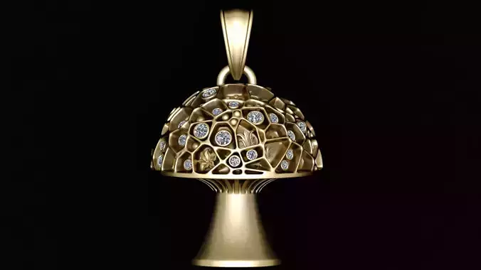 MUSHROMR VEGETABLE  PENDANT 3D PRINTABLE MODEL 