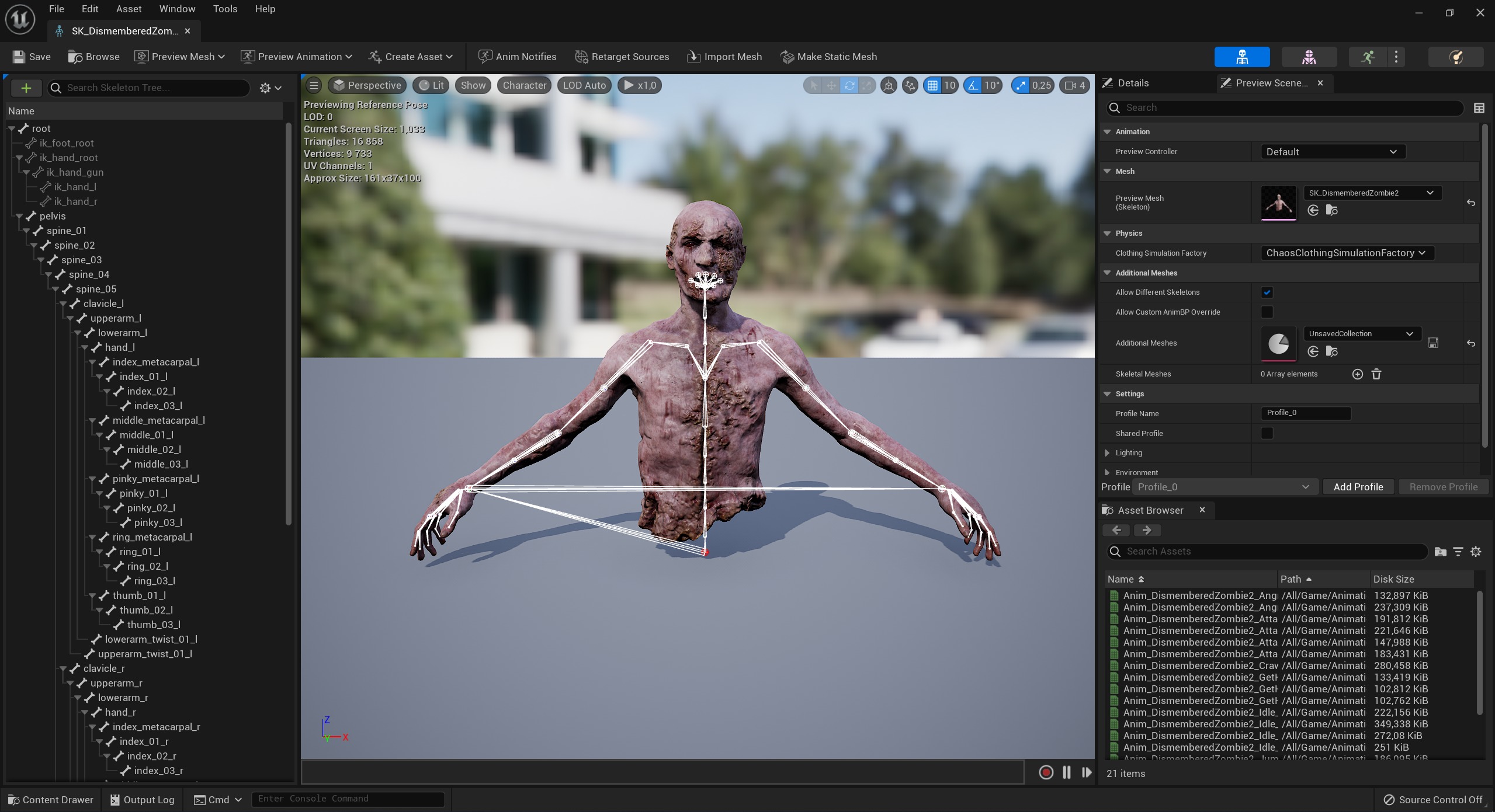 Dismembered Zombie Crawler 2 Low-poly 3D model_10