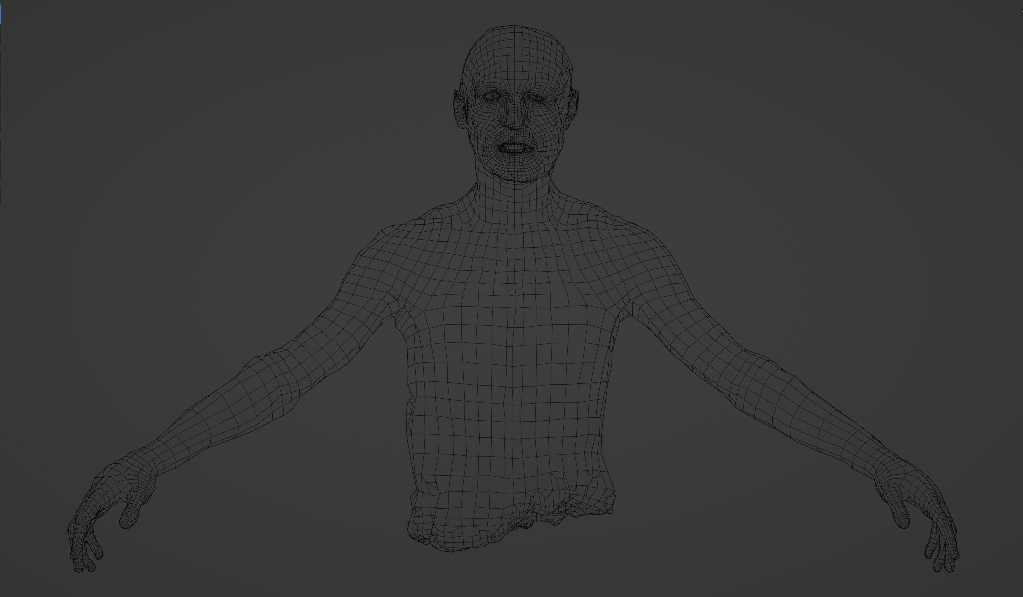 Dismembered Zombie Crawler 2 Low-poly 3D model_14