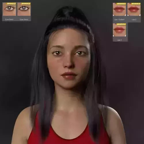 Ganika V5 High Quality Textures for G8 Female