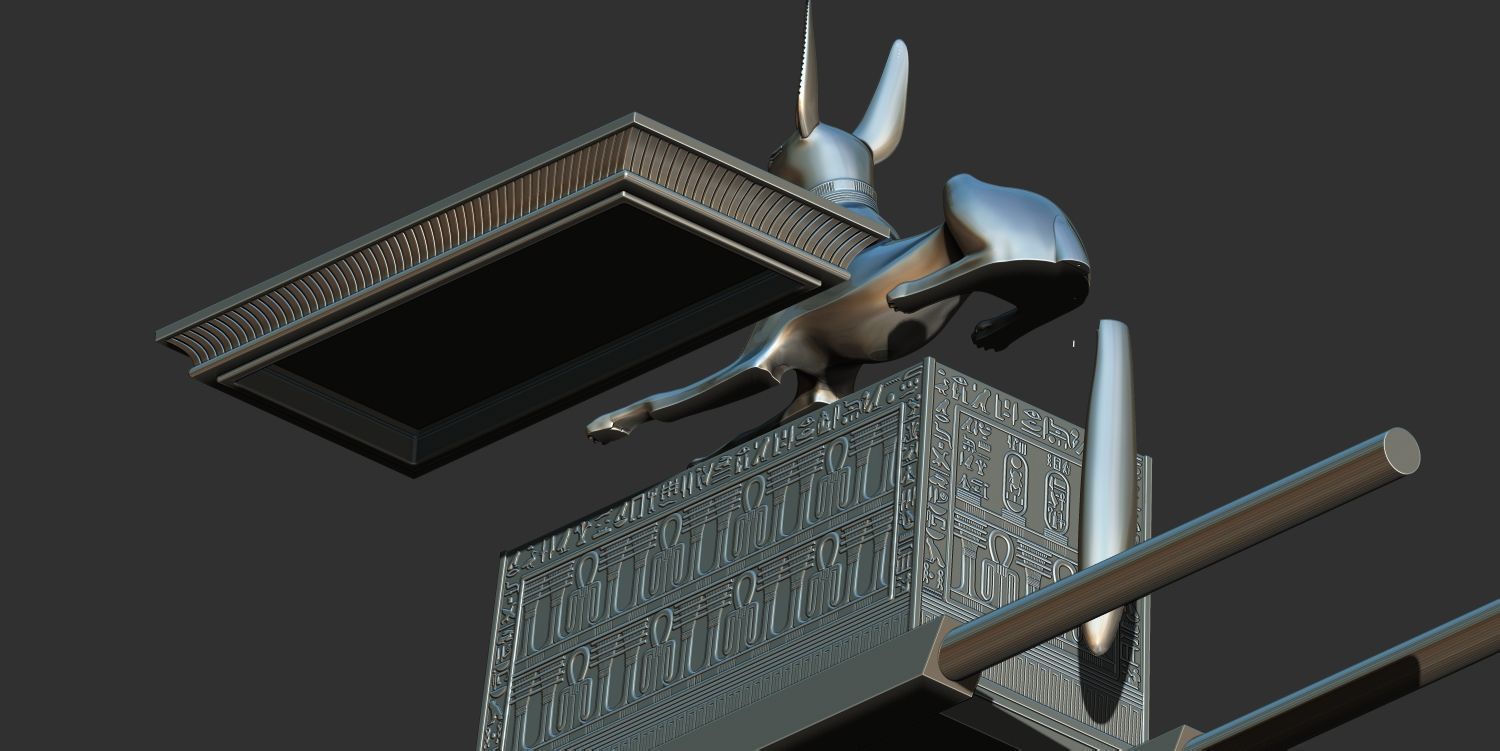 Tutankhamun Anubis Shrine 3d printable model 3D print model_9