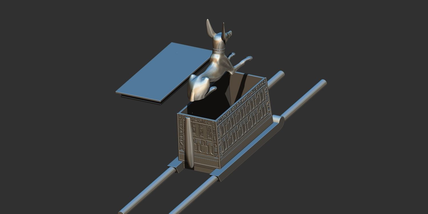 Tutankhamun Anubis Shrine 3d printable model 3D print model_13