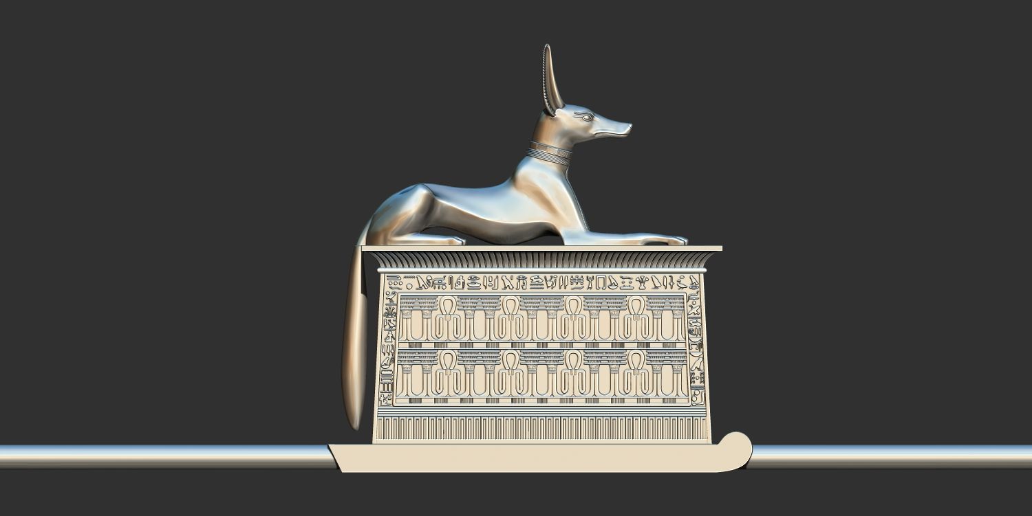 Tutankhamun Anubis Shrine 3d printable model 3D print model_5