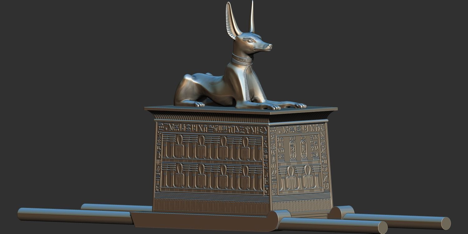 Tutankhamun Anubis Shrine 3d printable model 3D print model_2