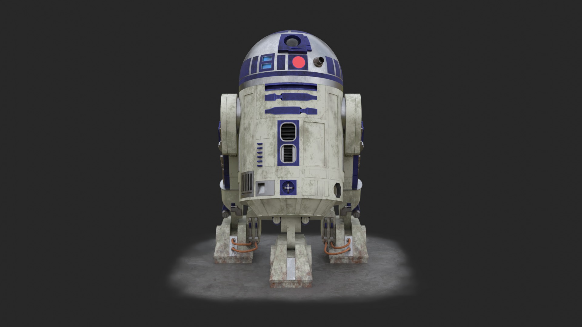 R2-D2 - Star Wars Low-poly 3D model_4