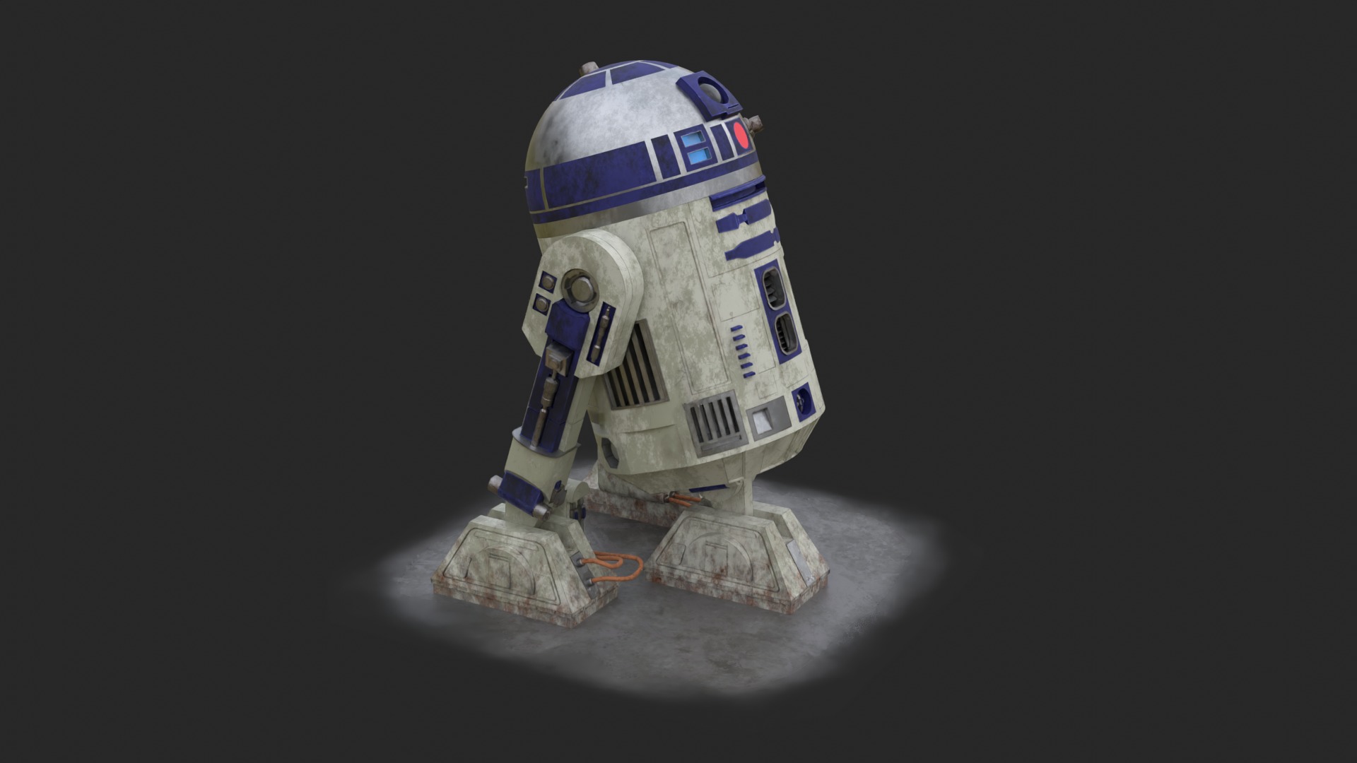 R2-D2 - Star Wars Low-poly 3D model_3