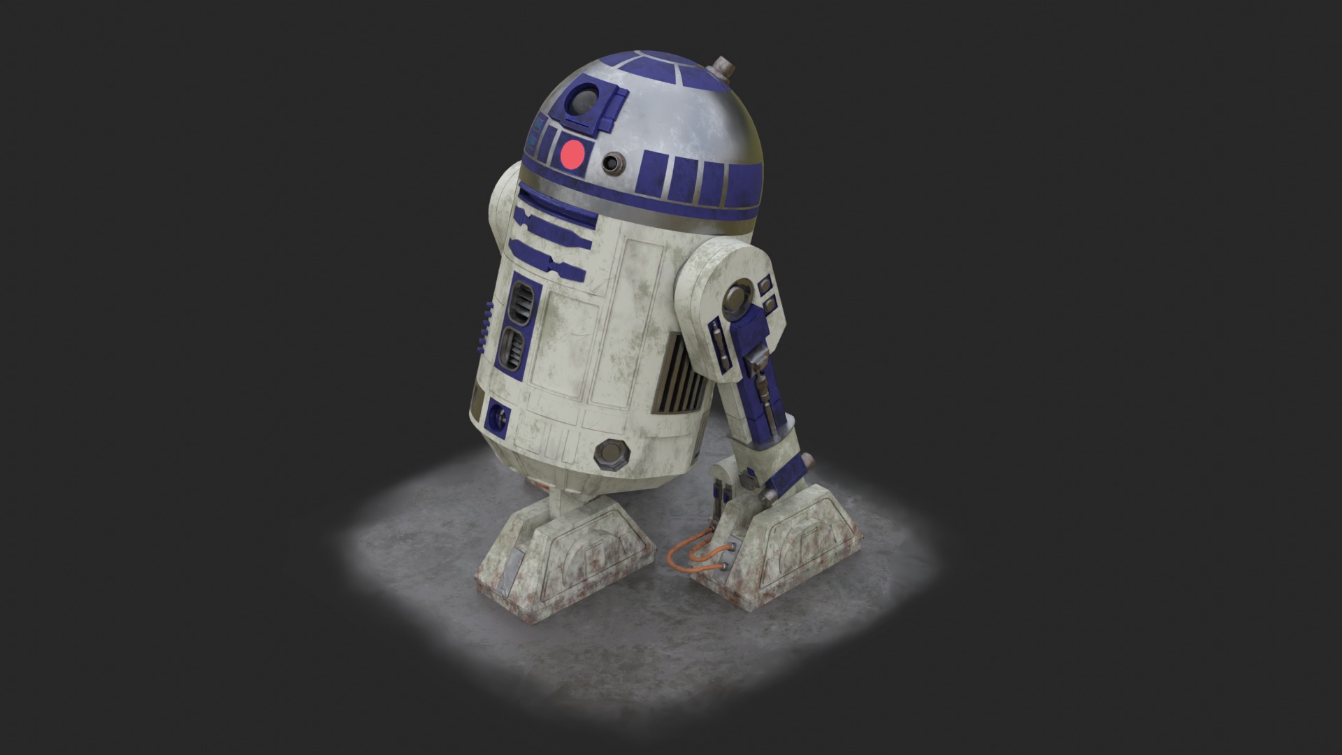 R2-D2 - Star Wars Low-poly 3D model_1