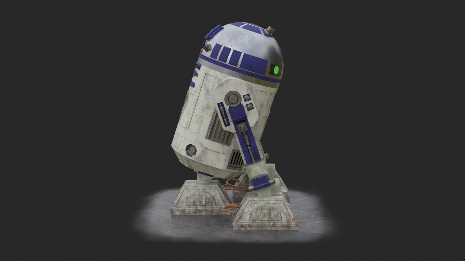 R2-D2 - Star Wars Low-poly 3D model_2