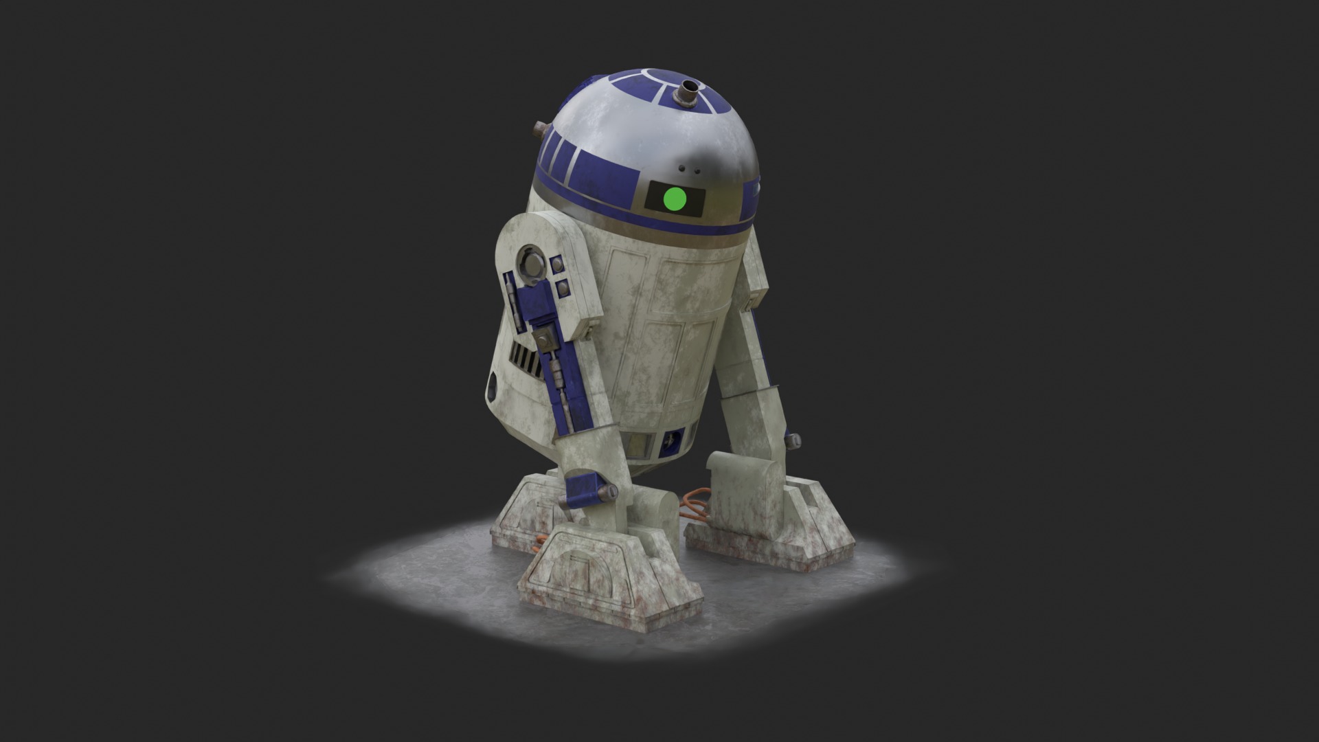 R2-D2 - Star Wars Low-poly 3D model_5