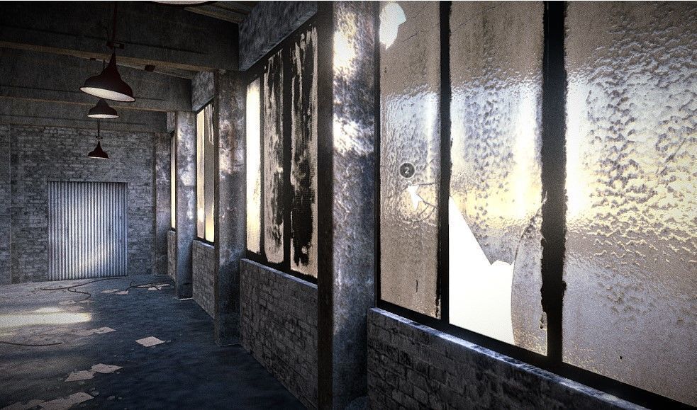 Abandoned Industrial Warehouse - 3D Environment Model Low-poly 3D model_2