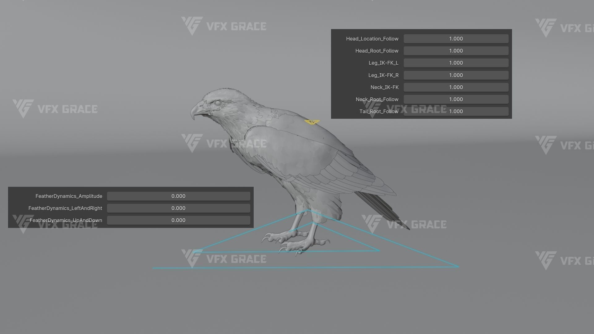 Black Kite Animation -  Blender 3D model_16