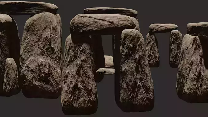 Stonehenge Monument HD Low-poly 3D model