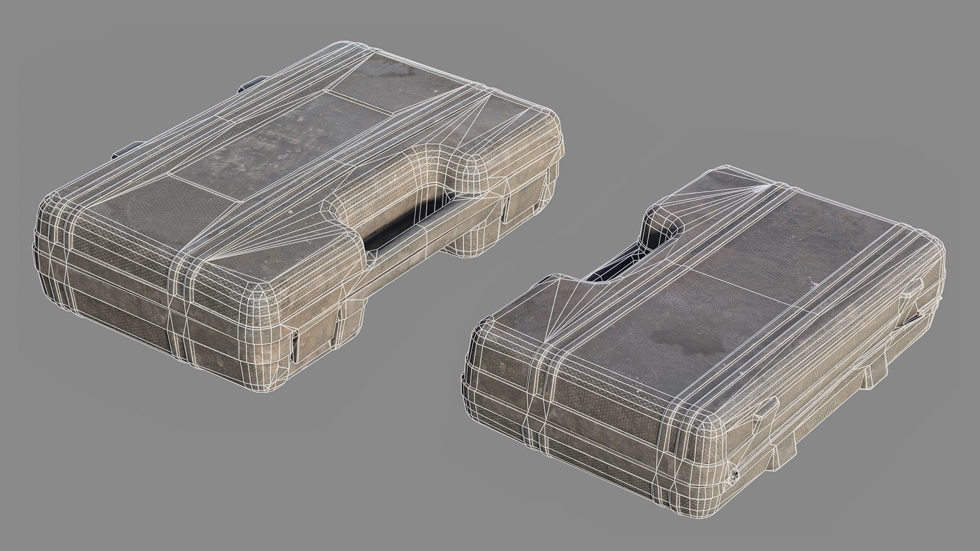 Plastic tool case Low-poly 3D model_7