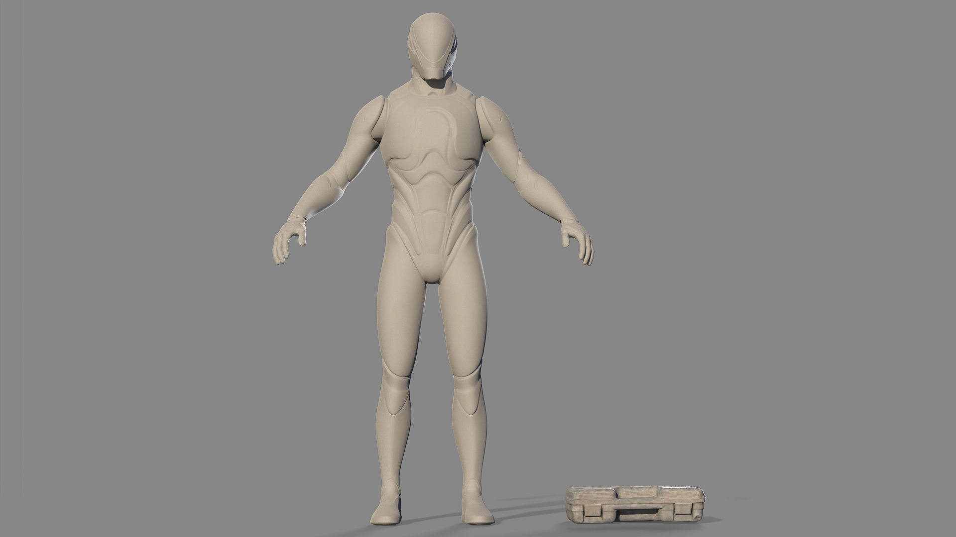 Plastic tool case Low-poly 3D model_6