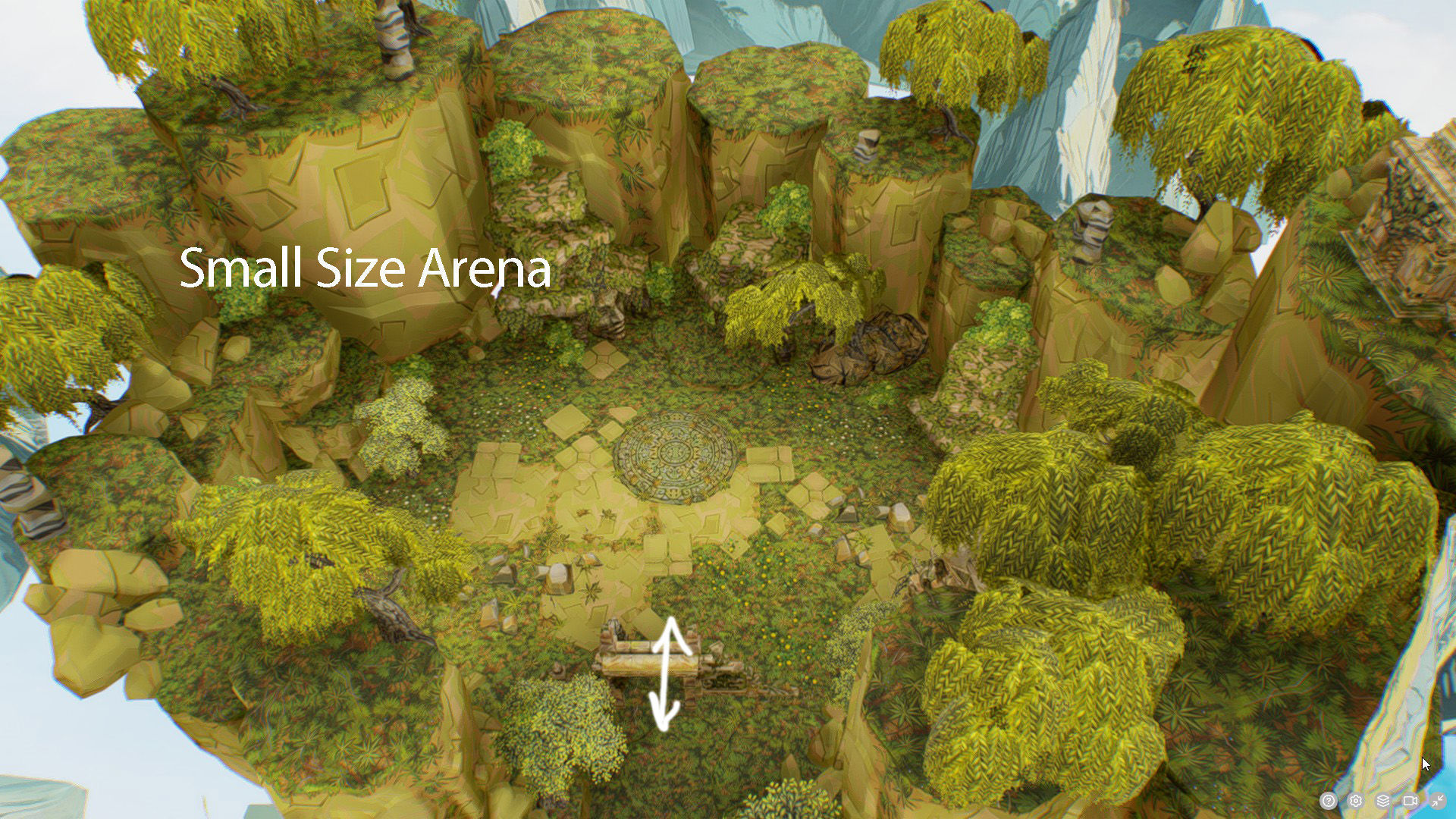 Ancient Arena Level Abandoned Ruin Location Temple Jungle Toon Low-poly 3D model_7