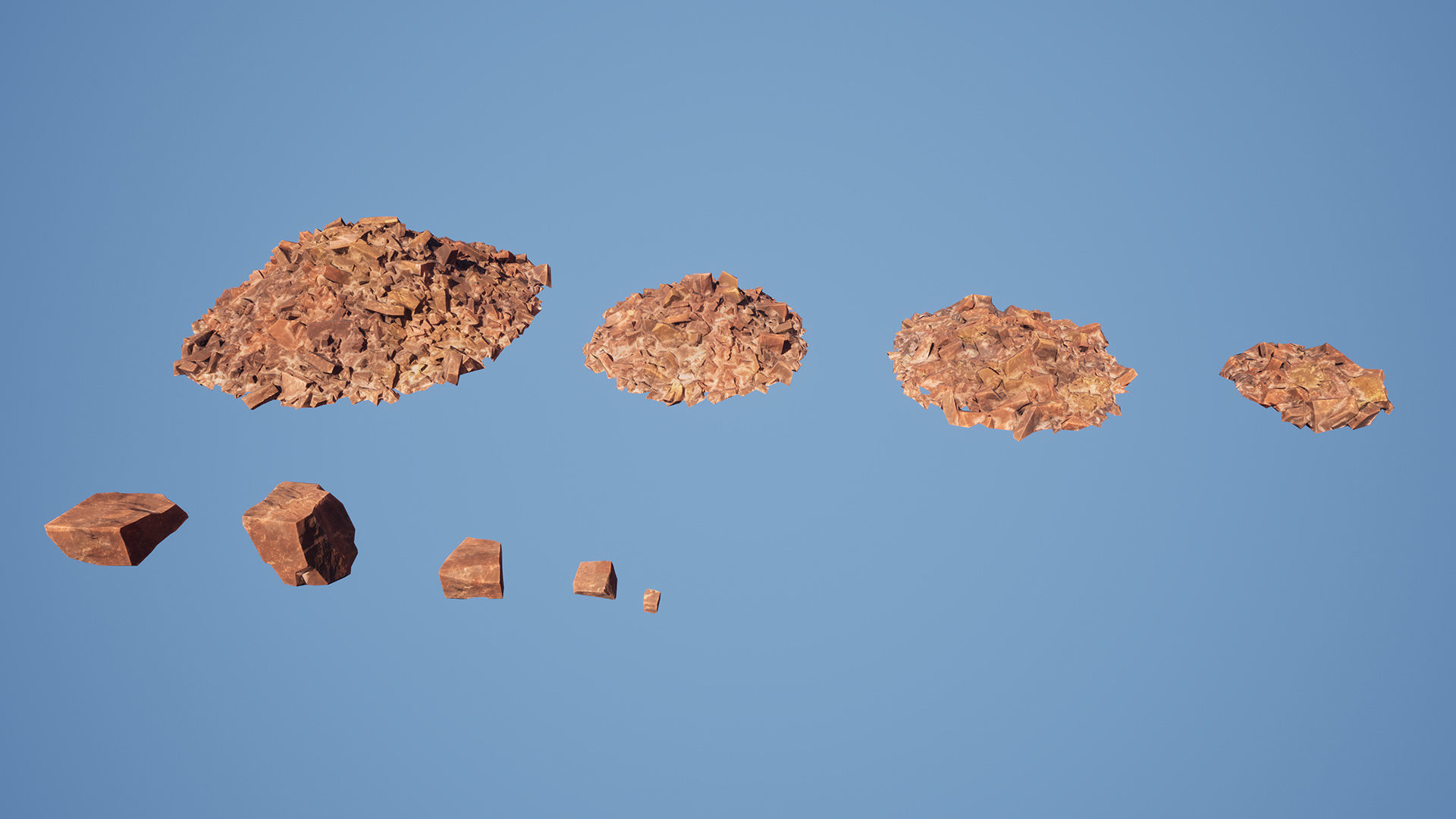 Red rocks Low-poly 3D model_9