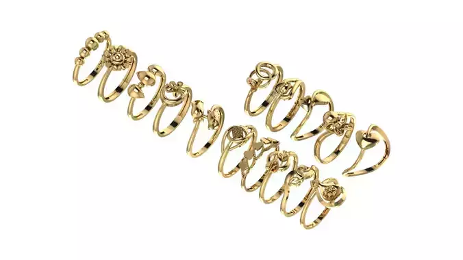 Ring Set - 15 ring set - Printable Model