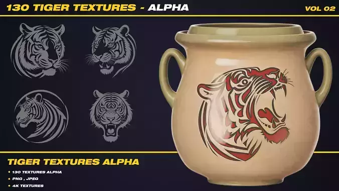 130 Tiger Textures Alpha Vol 02