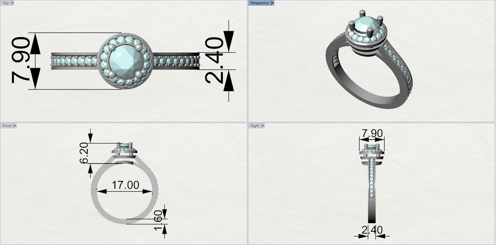 Van Cleef Icon Solitaire Ring 3D print model_8