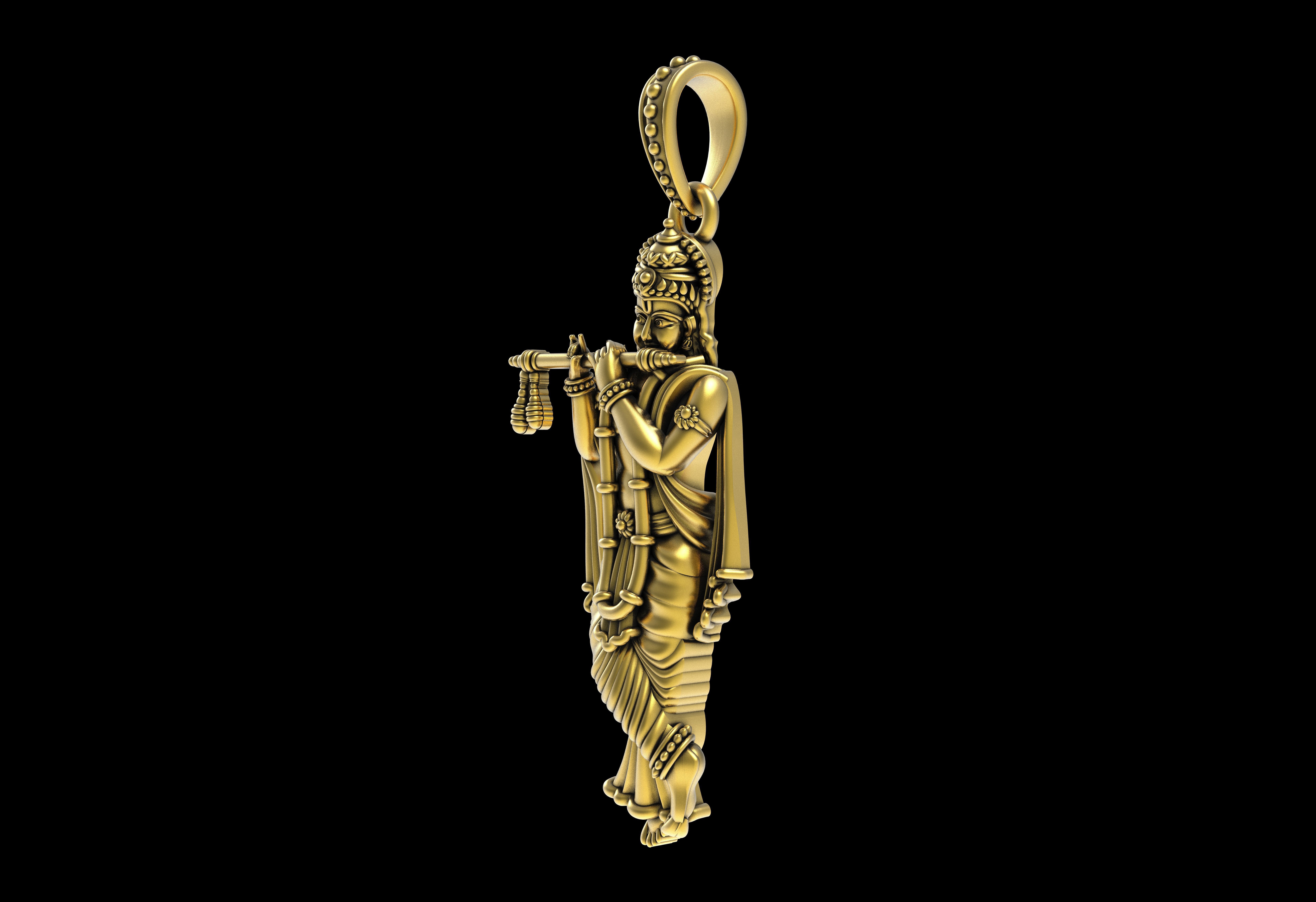 God Krishna Pendant 3D print model_1