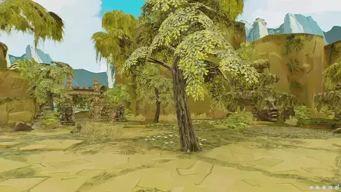 Ancient Arena Level Abandoned Ruin Location Temple Jungle Toon