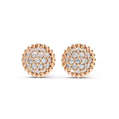 Van Cleef Perlee Diamond Earrings