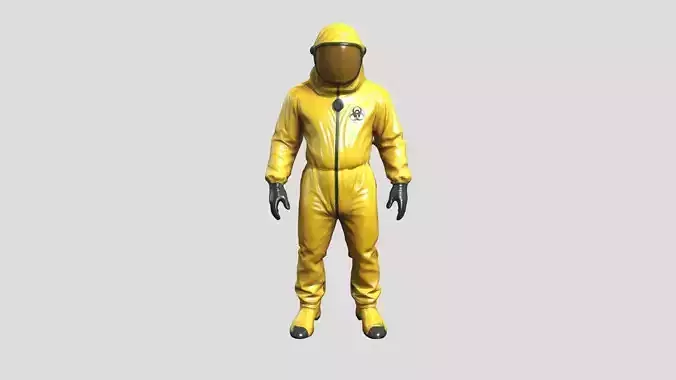 Hazmat Biohazard Suit NBC Animated Character Low-poly 3D model