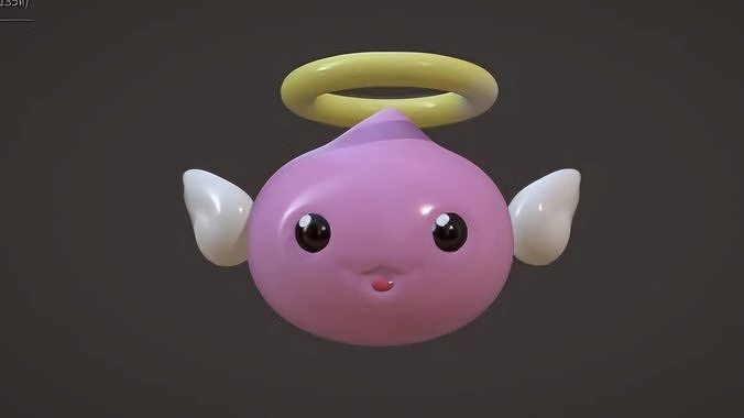 Angel Poring  Free 3D print model