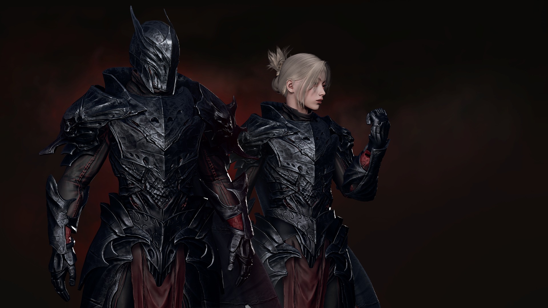 Death Knight - RPG Dark Fantasy Modular Female and Male Low-poly 3D model_2