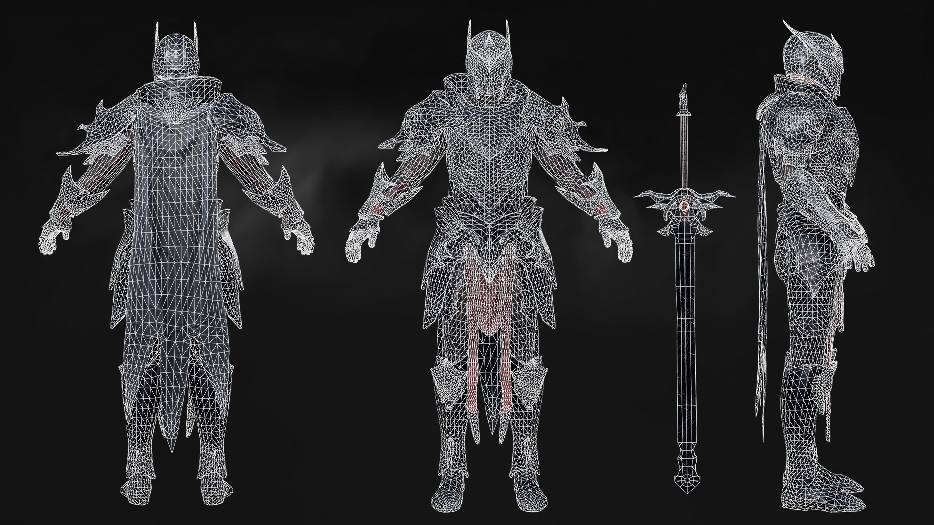 Death Knight - RPG Dark Fantasy Modular Female and Male Low-poly 3D model_23