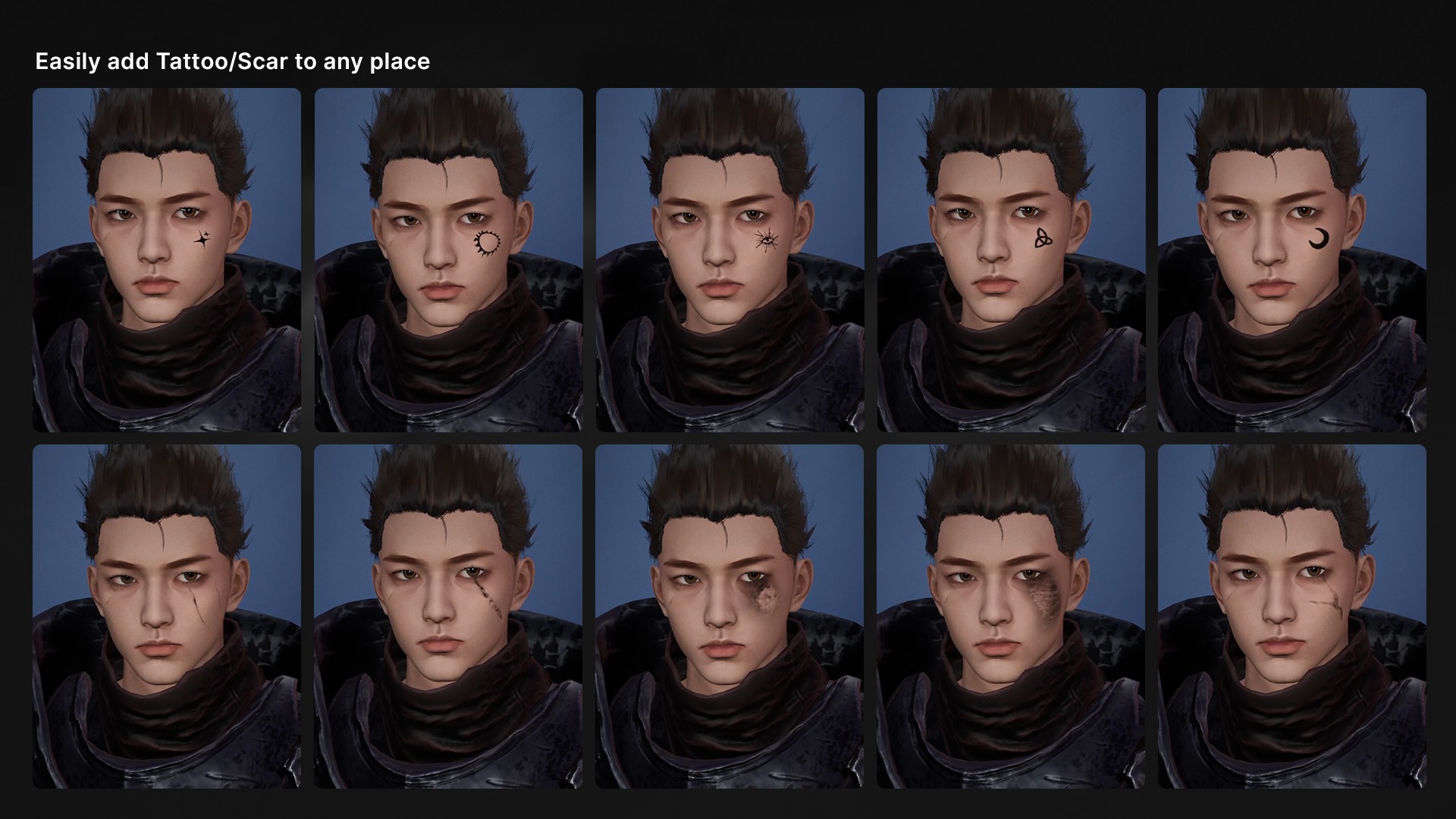 Death Knight - RPG Dark Fantasy Modular Female and Male Low-poly 3D model_11