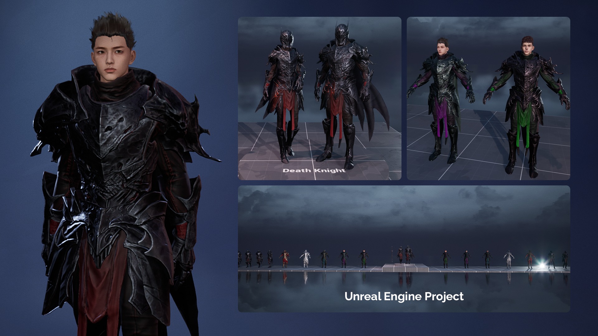 Death Knight - RPG Dark Fantasy Modular Female and Male Low-poly 3D model_17