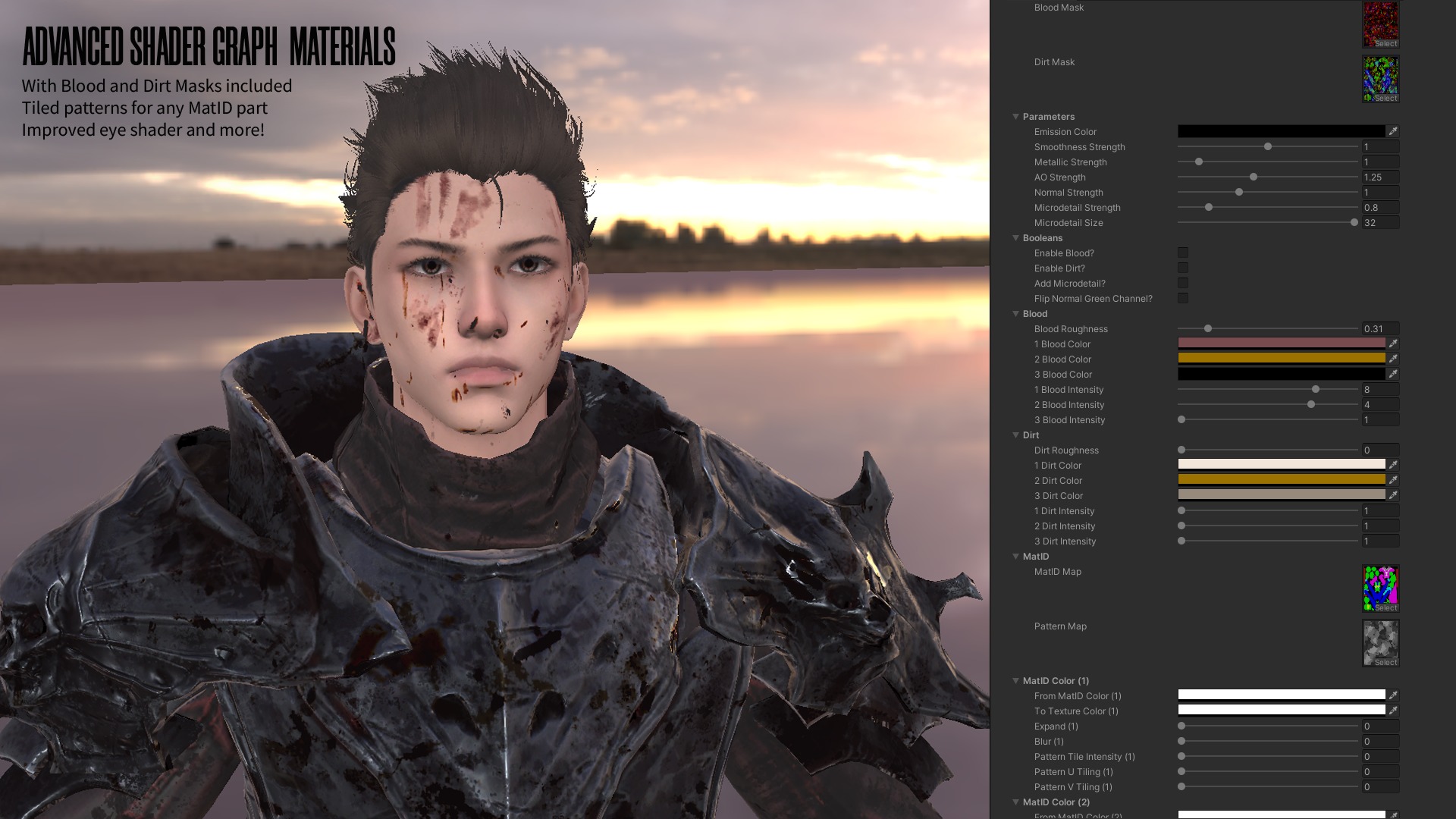 Death Knight - RPG Dark Fantasy Modular Female and Male Low-poly 3D model_20