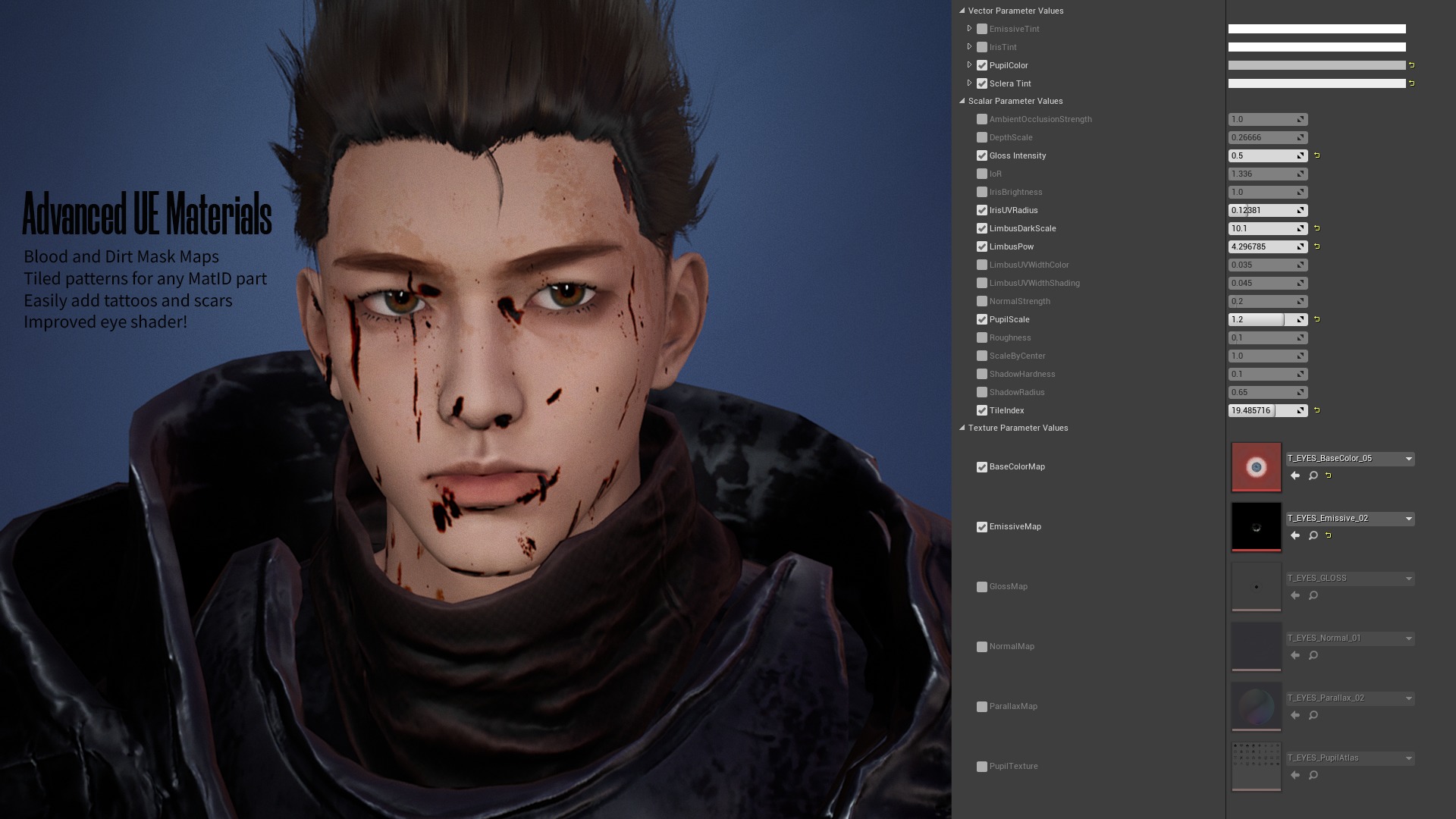 Death Knight - RPG Dark Fantasy Modular Female and Male Low-poly 3D model_18