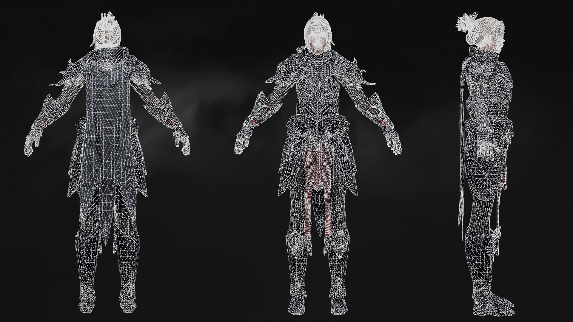 Death Knight - RPG Dark Fantasy Modular Female and Male Low-poly 3D model_25