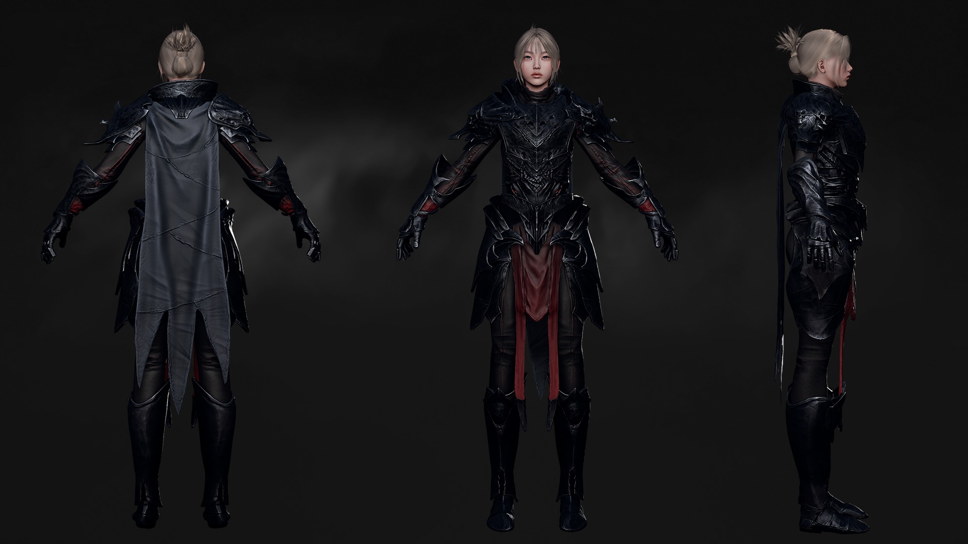 Death Knight - RPG Dark Fantasy Modular Female and Male Low-poly 3D model_24