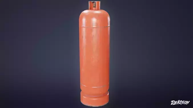 CONSTRUCTION - Tall Gas Canister 01 - LOW POLY