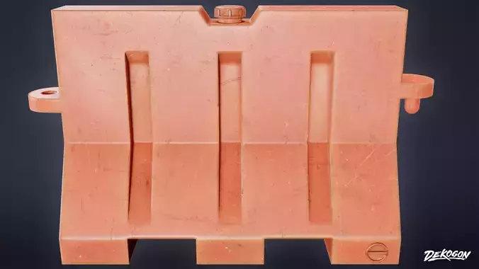 CONSTRUCTION - Traffic Barrier 01 - LOW POLY