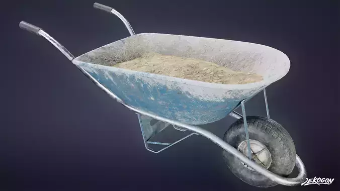 CONSTRUCTION - Wheel Barrel 01 - LOW POLY