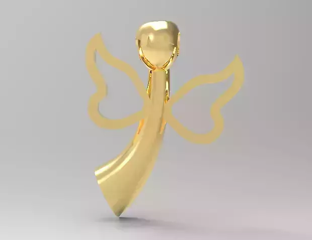3d printing Angel Necklace Pendant printable 3dmodel 3dm stl 3D print model