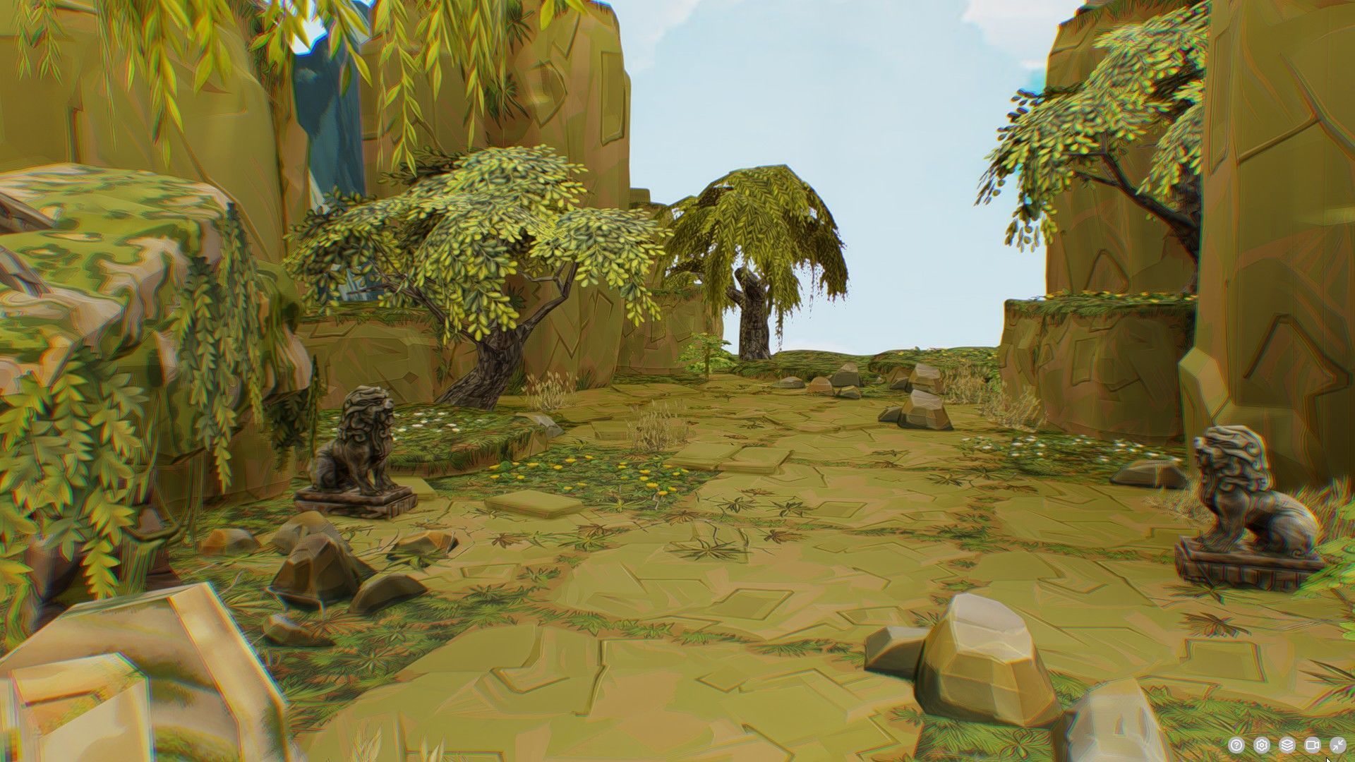 Ancient Arena Level Abandoned Ruin Location Temple Jungle Toon Low-poly 3D model_12