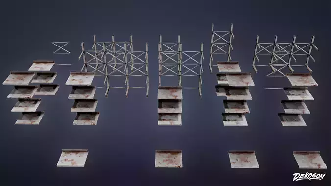 JOBSITE - Construction Shelves 02 - LOW POLY AND NANITE