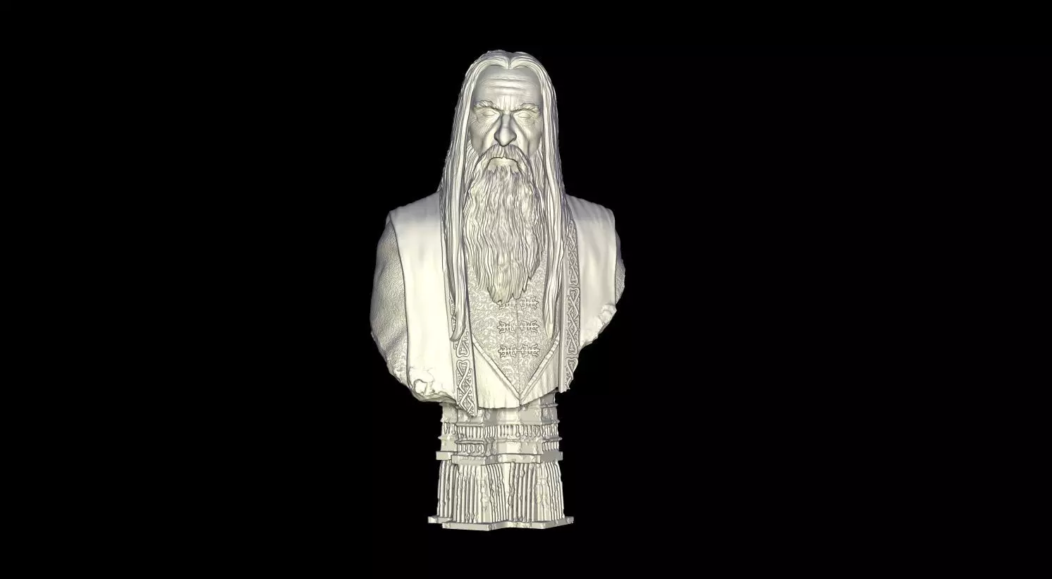 Saruman Bust 3D print model_0