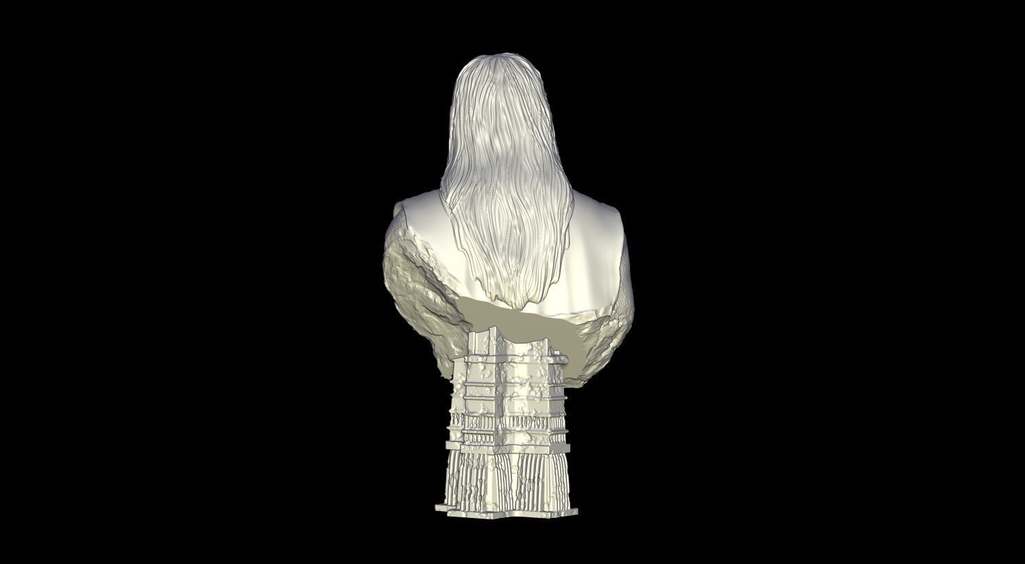 Saruman Bust 3D print model_4